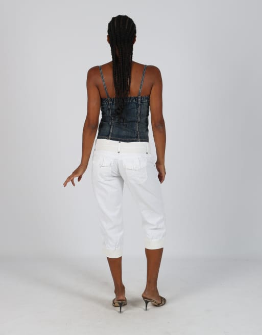 Vintage edc S capri trouser in white, 3 of 4