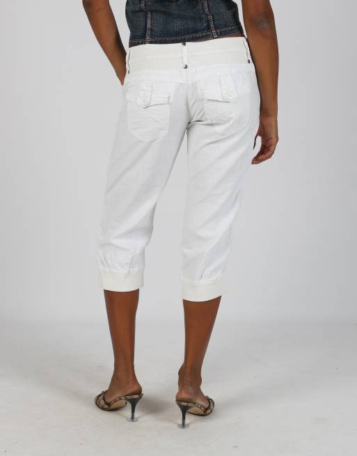 Vintage edc S capri trouser in white, 4 of 4