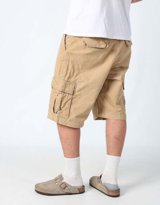 Vintage Eddie Baeur 36x30 canvas cargo shorts in tan
