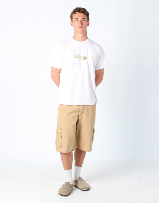 Vintage Eddie Baeur 36x30 canvas cargo shorts in tan, 2 of 4