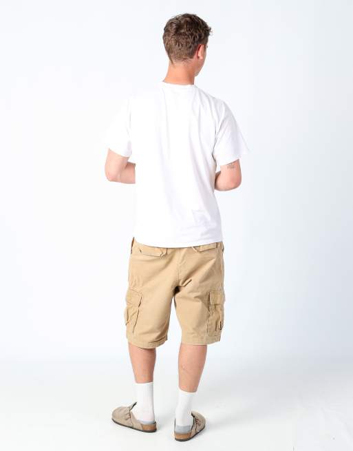 Vintage Eddie Baeur 36x30 canvas cargo shorts in tan, 3 of 4