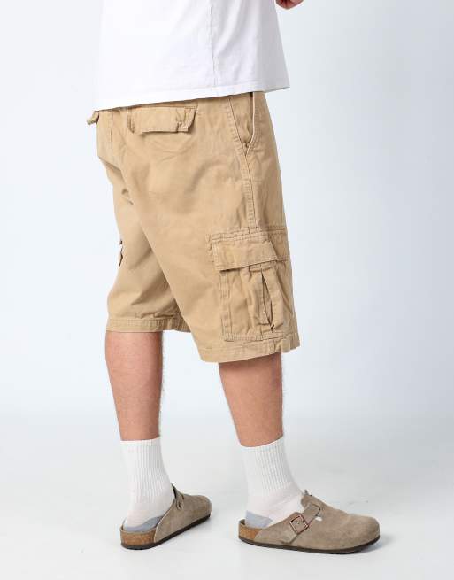 Vintage Eddie Baeur 36x30 canvas cargo shorts in tan, 4 of 4
