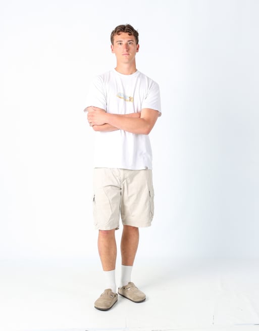 Vintage Eddie Baeur 38x23 canvas cargo shorts in beige