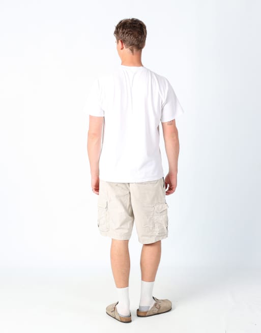 Vintage Eddie Baeur 38x23 canvas cargo shorts in beige, 3 of 4