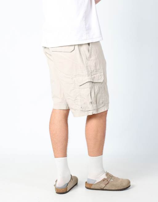Vintage Eddie Baeur 38x23 canvas cargo shorts in beige, 4 of 4