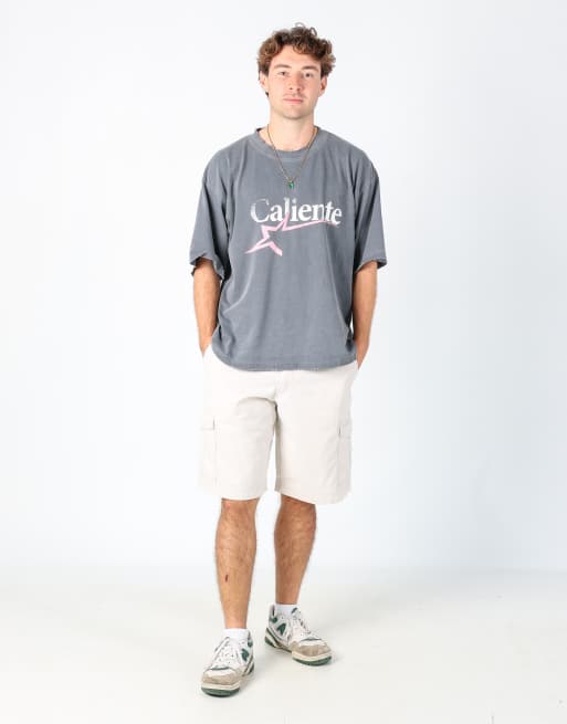 Vintage Eddie Bauer 34x22 canvas cargo shorts in beige