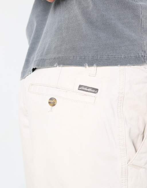 Vintage Eddie Bauer 34x22 canvas cargo shorts in beige, 4 of 4