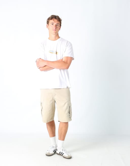 Vintage Eddie Bauer 35x21 canvas cargo shorts in beige
