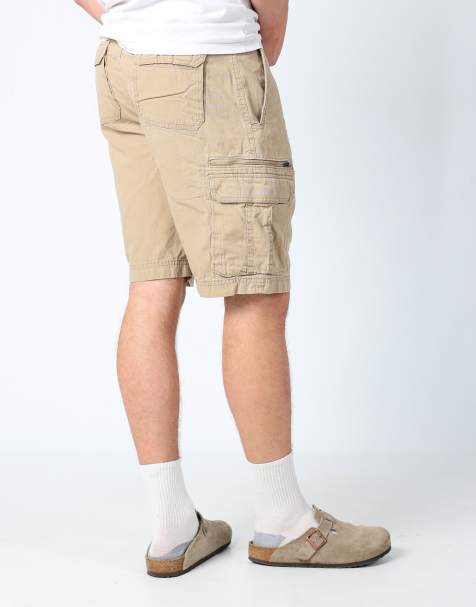 Vintage Eddie Bauer 36x28 canvas cargo shorts in tan - view 1
