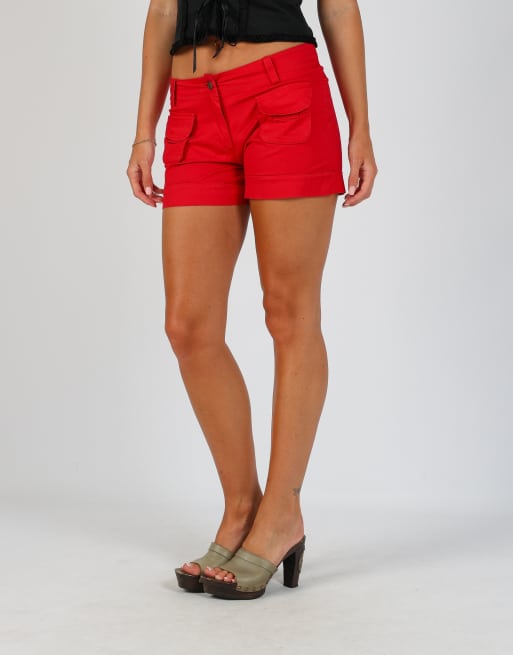 Vintage Effetti S woven shorts in red, 2 of 4
