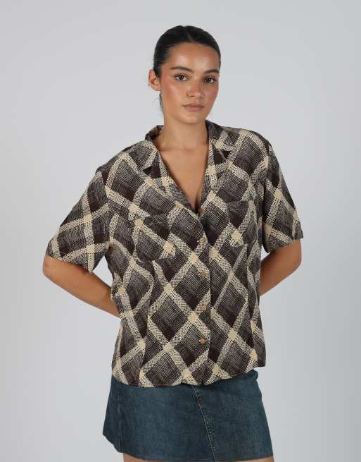 Vintage Elekta L blouse in brown