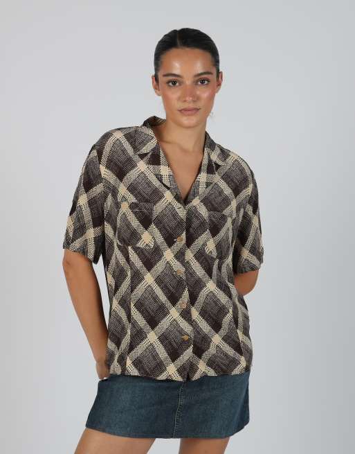 Vintage Elekta L blouse in brown, 3 of 4