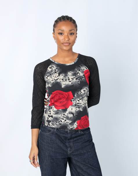 Vintage Elements 10 long sleeve top in black - view 1