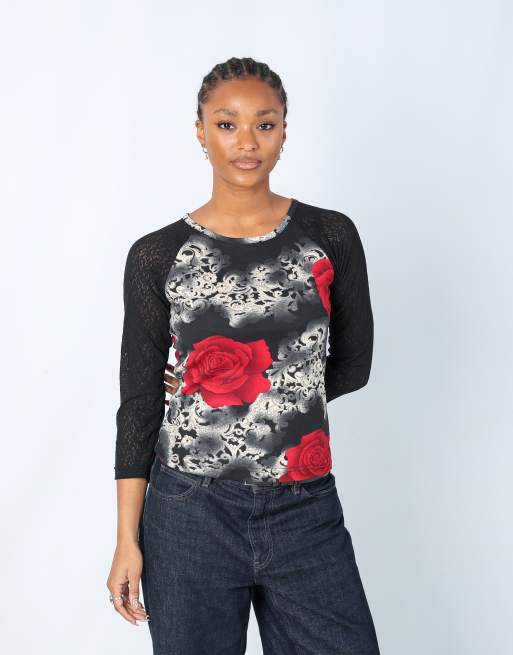 Vintage Elements 10 long sleeve top in black