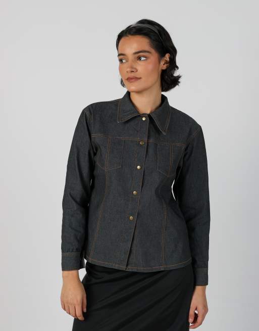 Vintage Elisa Immagine M light jacket in blue, 3 of 4