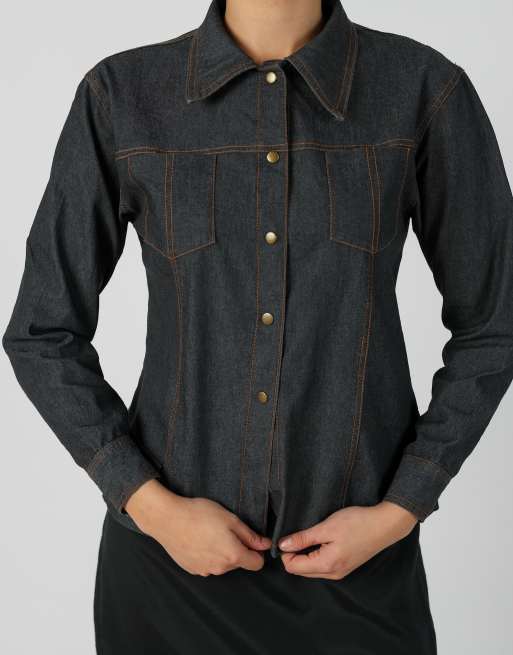 Vintage Elisa Immagine M light jacket in blue, 4 of 4