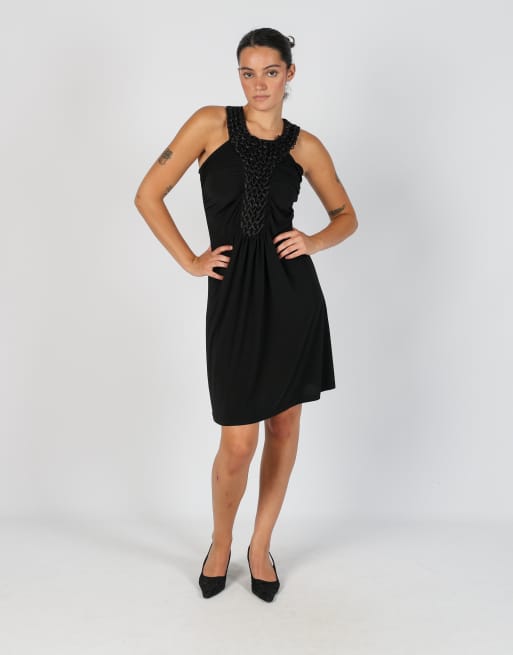 Vintage Elisa Landri S woven midi dress in black, 1 of 4