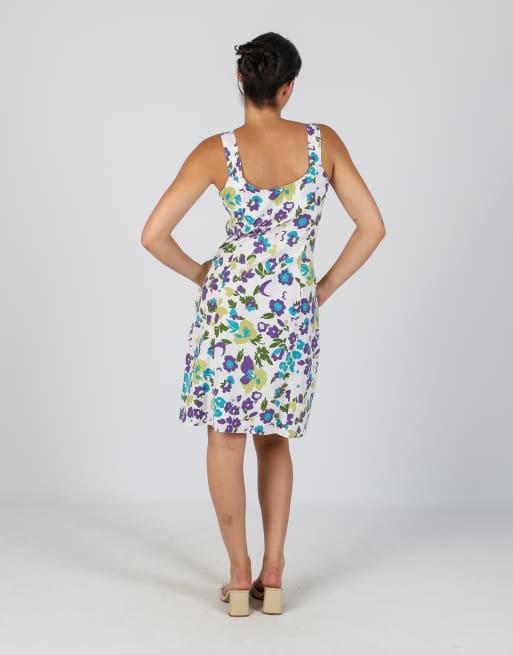Vintage Elisa Landri S woven midi dress in white, 3 of 4