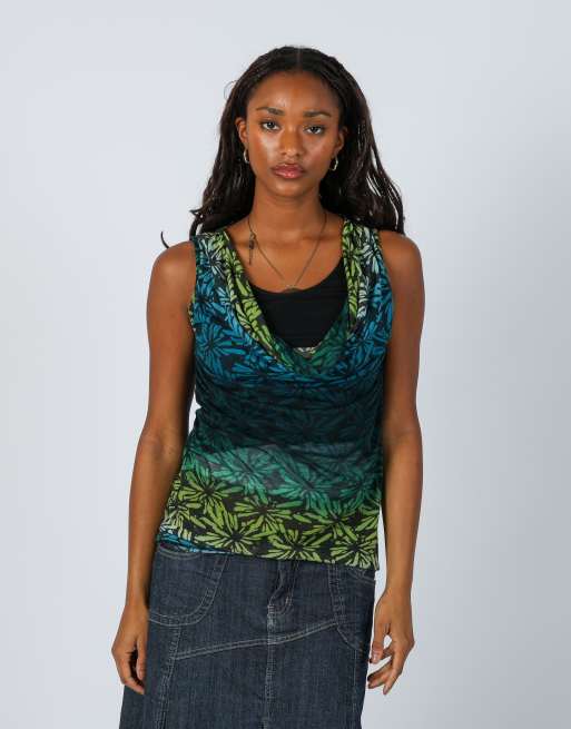 Vintage Elka Landri S woven vest in blue, 1 of 4