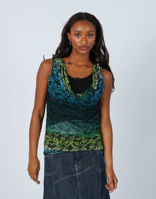 Vintage Elka Landri S woven vest in blue, 3 of 4