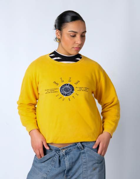 Vintage Elle M Sweatshirt Mustard Yellow - view 1