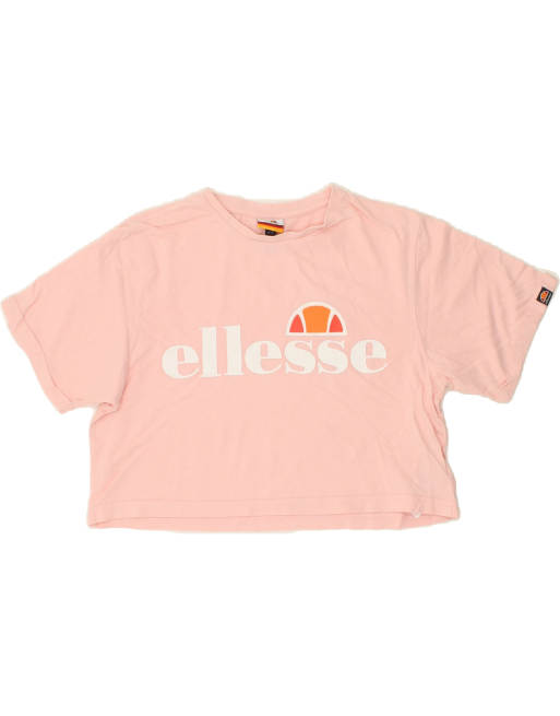 Vintage Ellesse Size S Graphic Crop Top in Pink