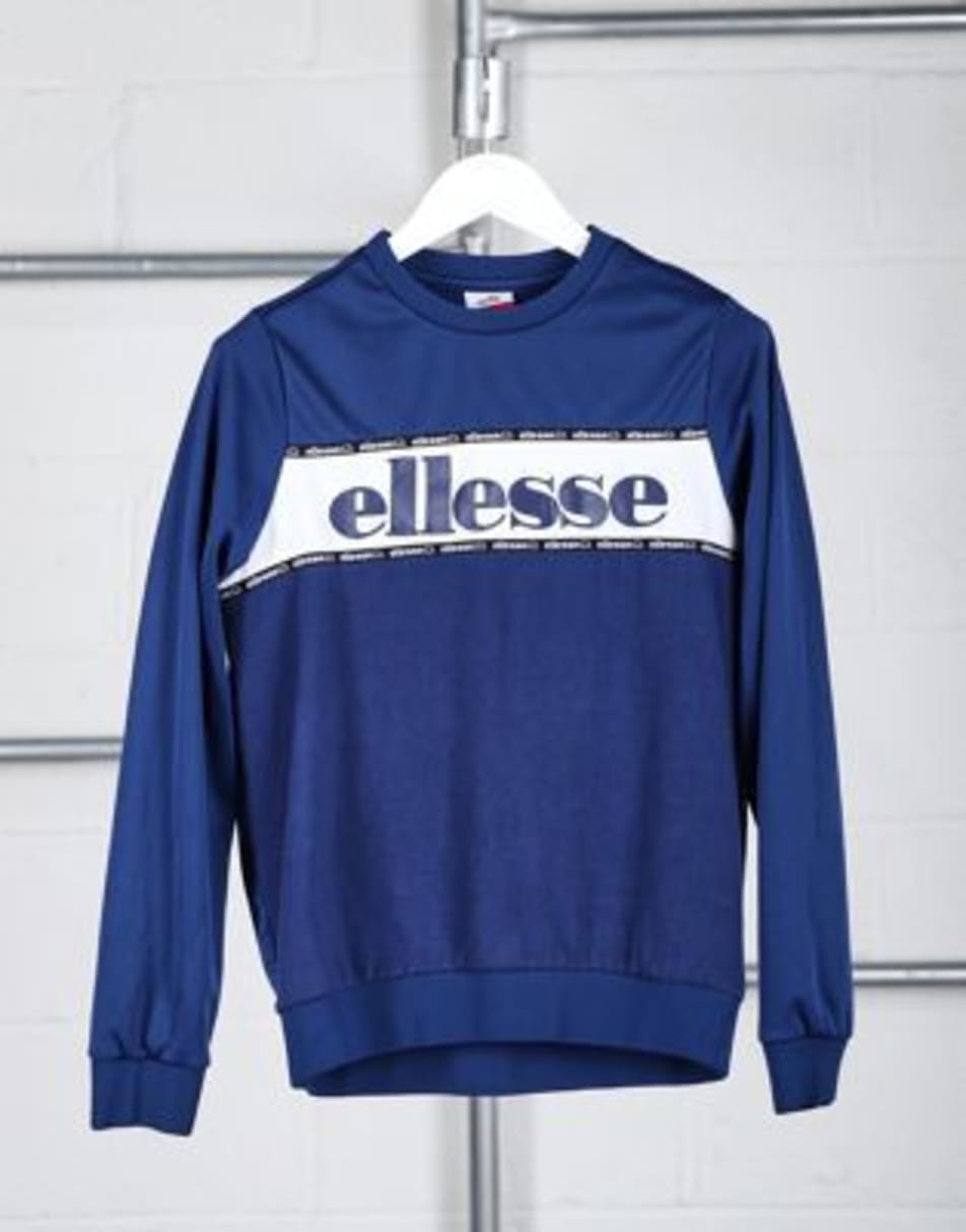 Vintage Ellesse Size XS pullover spell out sweatshirt in blue
