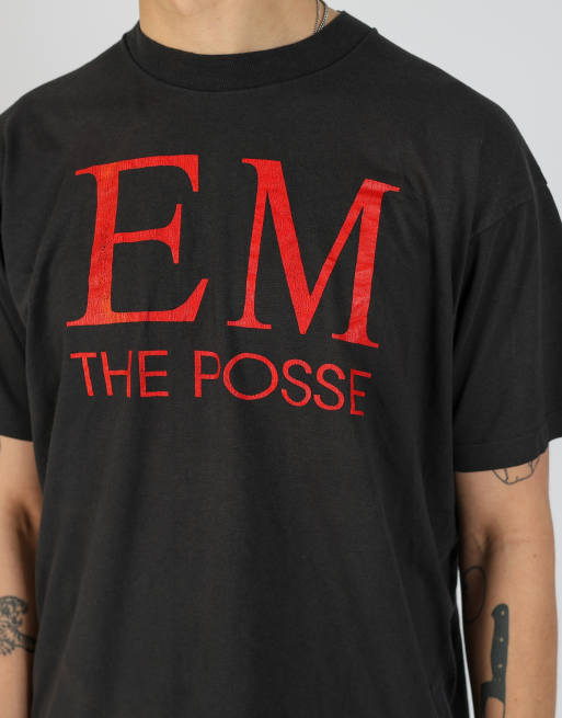 Vintage EM The Posse xl t-shirt in black, 4 of 4