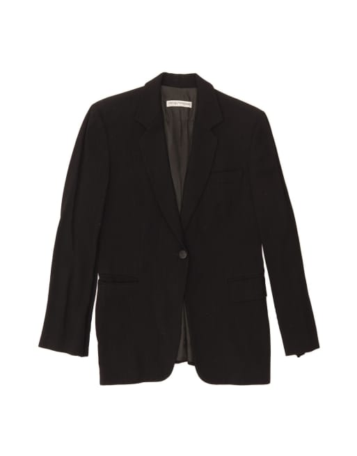 Vintage Emporio Armani 1 Button Blazer Jacket It 42 Medium In Black Striped
