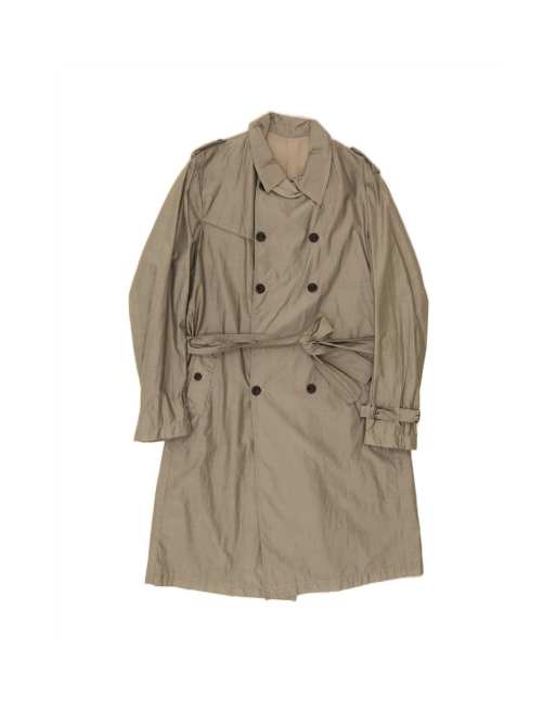 Vintage Emporio Armani Double Breasted Trench Coat EU 54 2XL In Grey
