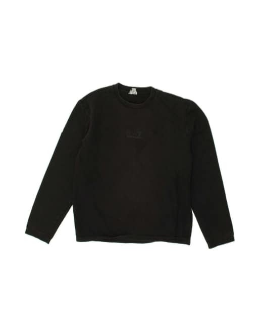 Vintage Emporio Armani Graphic Sweatshirt Jumper UK 16 Large In Black