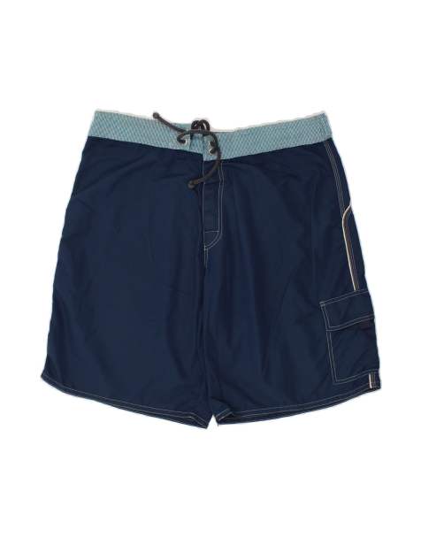 Vintage Emporio Armani Graphic Swimming Shorts XL In Blue - view 1
