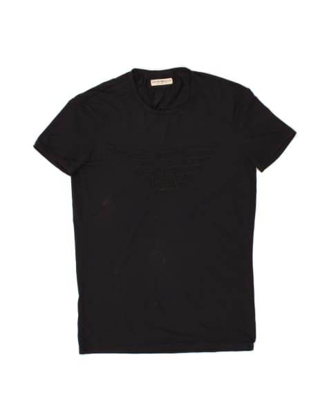 Vintage Emporio Armani Graphic T-shirt Top Medium In Black - view 1