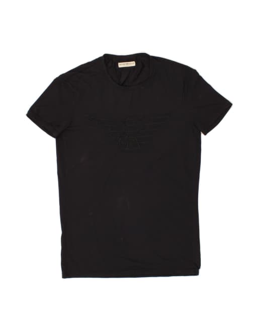 Vintage Emporio Armani Graphic T-shirt Top Medium In Black