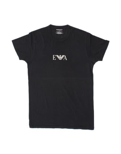 Vintage Emporio Armani Graphic T-shirt Top Medium In Black