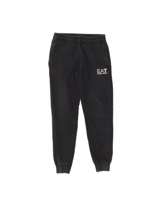 Vintage Emporio Armani Graphic Tracksuit Trousers Joggers XS In Black