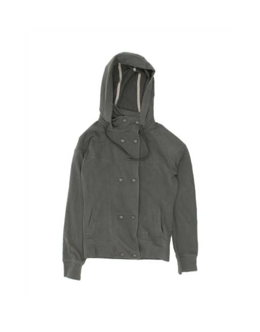Vintage Emporio Armani Hooded Tracksuit Top Jacket UK 10 Small In Grey