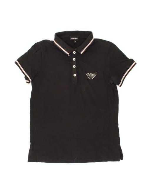 Vintage Emporio Armani Polo Shirt It 40 Small In Black