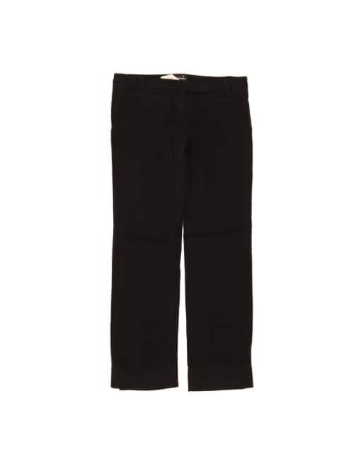 Vintage Emporio Armani Straight Casual Trousers It 40 Small W30 L29 In Black