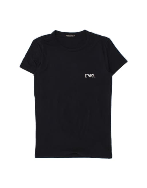 Vintage Emporio Armani T-shirt Top Small In Blue