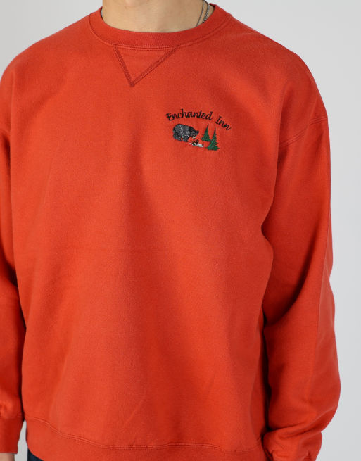 Vintage Enchanted Inn l sweatshirt in orange, 4 of 4
