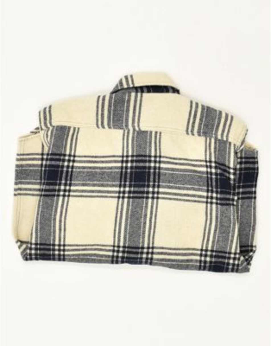 Vintage Energie Size S Check Flannel Shirt in Beige
