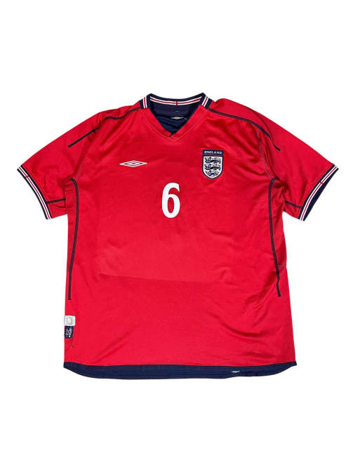 Vintage England Umbro '02 Campbell England Reversible Away Kit