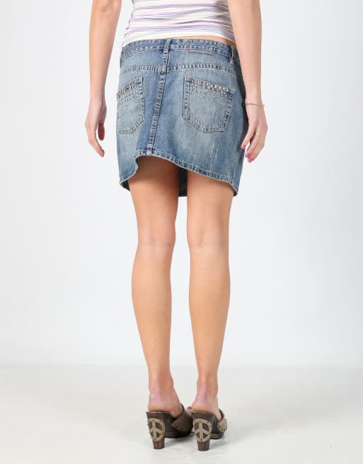 Vintage Esisto M denim mini dress in light blue, 2 of 4