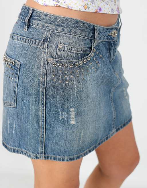 Vintage Esisto M denim mini dress in light blue, 4 of 4