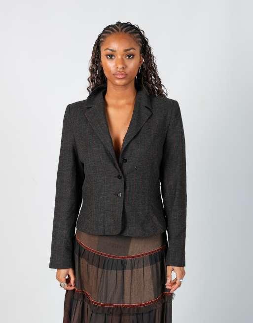 Vintage Esisto S blazer in charcoal grey