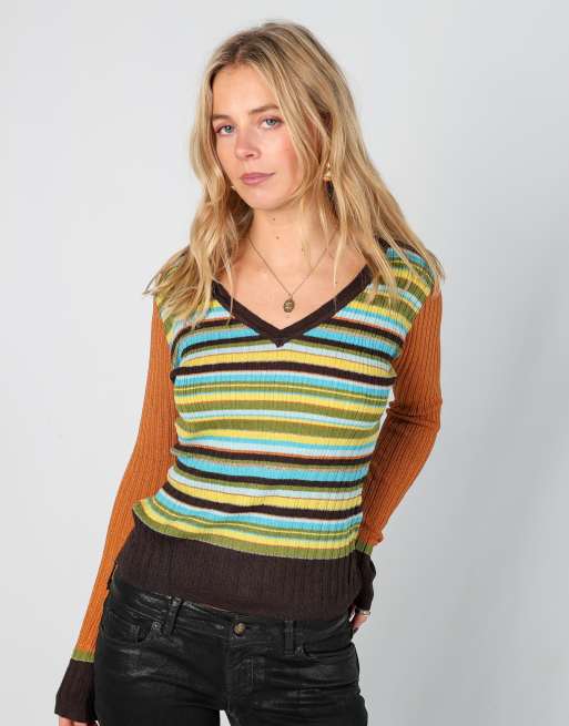 Vintage Esisto S long sleeve top in brown