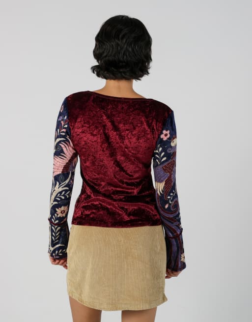Vintage Esisto S long sleeve top in purple, 2 of 4