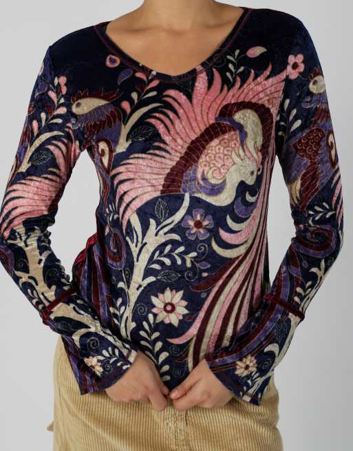 Vintage Esisto S long sleeve top in purple, 4 of 4