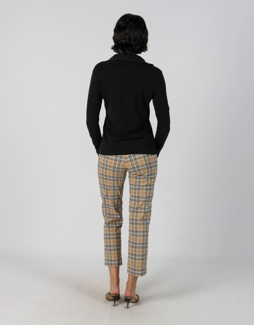 Vintage Espirit 8 woven trousers in beige, 3 of 4